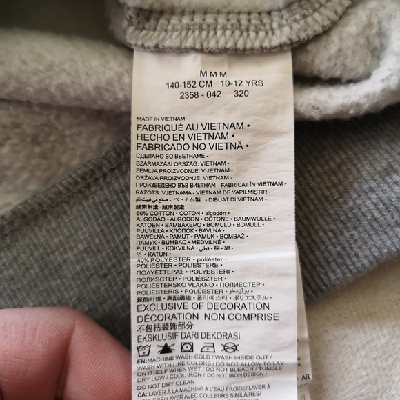 LEVI'S Youth Hoodie Sweater Grey - Picture 8 of 11